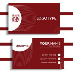 Modern business card template red black colors. Luxury creative clean bold business card design template. 