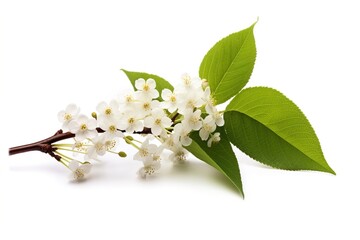 Aufkleber - bird cherry isolated on white.