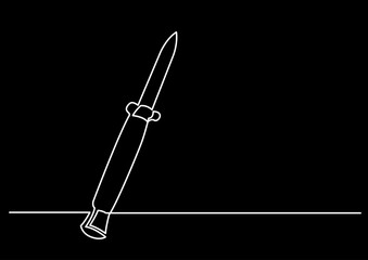 Poster - continuous line drawing vector illustration with fully editable stroke of isolated object as concept