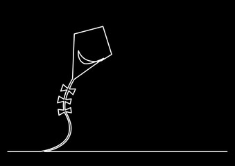 Poster - continuous line drawing vector illustration with fully editable stroke of isolated object as concept
