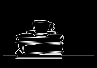 Poster - continuous line drawing vector illustration with fully editable stroke of isolated object as concept