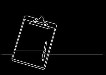 Poster - continuous line drawing vector illustration with fully editable stroke of isolated object as concept