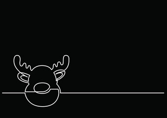 Poster - continuous line drawing vector illustration with fully editable stroke of isolated object as concept