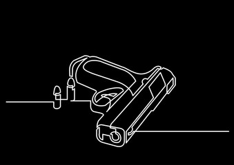 Poster - continuous line drawing vector illustration with fully editable stroke of isolated object as concept