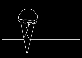 Poster - continuous line drawing vector illustration with fully editable stroke of isolated object as concept