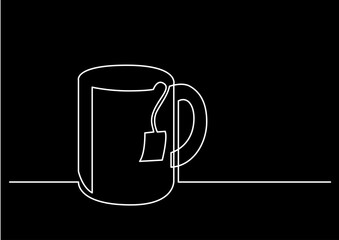 Poster - continuous line drawing vector illustration with fully editable stroke of isolated object as concept