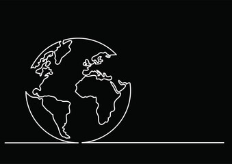 Poster - continuous line drawing vector illustration with fully editable stroke of isolated object as concept