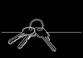 Poster - continuous line drawing vector illustration with fully editable stroke of isolated object as concept