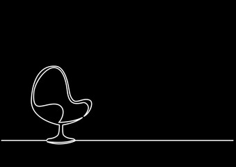 Poster - continuous line drawing vector illustration with fully editable stroke of isolated object as concept