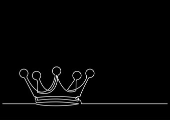 Poster - continuous line drawing vector illustration with fully editable stroke of isolated object as concept
