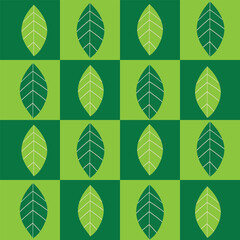 Wall Mural - Checkered lime green and emerald green seamless pattern. For fabric, textle and wallpaper 