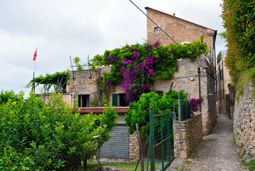 Poster - the ancient village of Verezzi Savona Italy