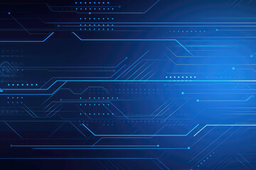 Blue tech circuit board lines background. Generative ai