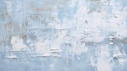 Poster - Generative AI : Background of the old painted pale blue walls White paint strokes on the old blue wall