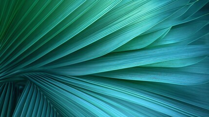 Poster - Generative AI : Beautiful tropical leaf texture with streaks closeup macro wide format Color transition from green to light green