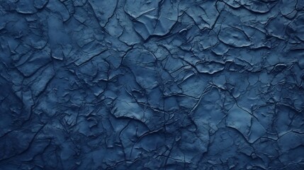 Poster - Generative AI : Background image of plaster texture in dark blue tones with light area and an even coating