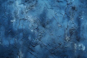 Aufkleber - Generative AI : Background grain texture blue paint wall Beautiful abstract grunge decorative navy blue dark wallpaper