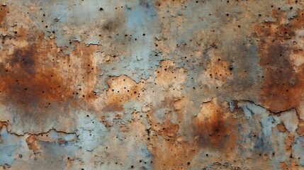 Poster - Generative AI : Background rusty metal texture blue and black color with repeated circles Grunge metal texture with rust and scratches Old beautiful vintage metal texture