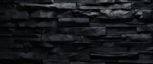 Black Stone Concrete Texture Square Background, Seamless Dark Gray Black Slate Background With Black Stone Texture. Ai Generation