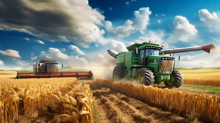 Wall Mural - World farming and agriculture day, illustration concept of sustainable development goals and ecology