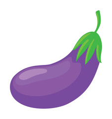 Wall Mural - eggplant vegetable icon isolated