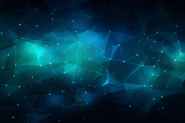 A Network of Glowing Nodes Against a Dark Background Representing Technology, Connectivity or Constellations