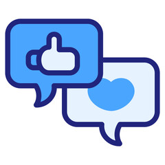 Sticker -  Feedback, blue icon