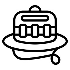 Sticker -  Hat, outline icon