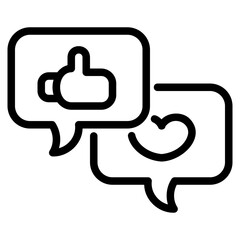 Canvas Print -  Feedback, outline icon