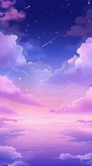 Wall Mural - purple blush sky background. Generative AI