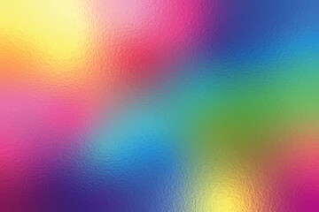 Wall Mural - saturate rainbow foil texture with glass effect, vector surface background for print artwork.