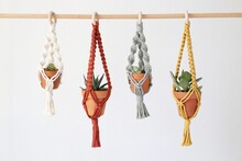 Handcrafted Colorful Mini Macrame Plant Hanger