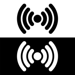 Sticker - black and white signal icon