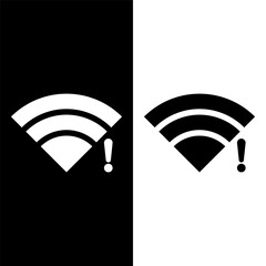 Sticker - black and white signal icon