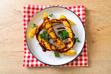 Poster - grilled corn with bbq sauce