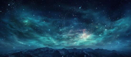 3d abstract space sky with stars and nebula Background Generative AI