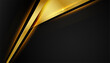 black and golden abstract background with text space