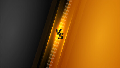 Wall Mural - black and brown versus vs championship banner with light effect