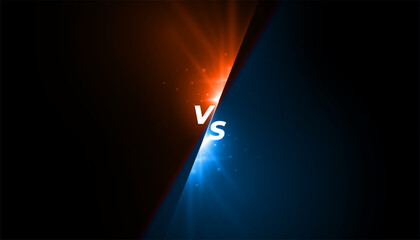 Wall Mural - stylish versus vs comparison banner with light effect