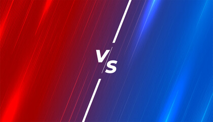Wall Mural - blue and red versus vs shiny banner for tournament match