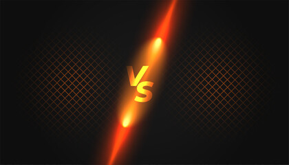 Wall Mural - dark black versus vs competition banner for rival battle