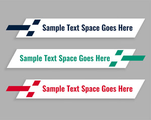 Wall Mural - set of modern lower third title stripe template for media broadcast