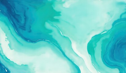 Abstract blue green watercolor background.