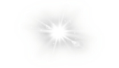 Wall Mural - white starlight effect with isolated rays