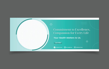 Fototapete - healthcare medical theme linkedin cover social media banner