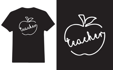 Wall Mural - Teach love inspire first-grade teacher t-shirt design for back-to-school and teacher day