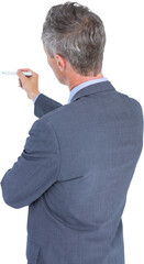 Poster - Digital png photo of caucasian man on transparent background