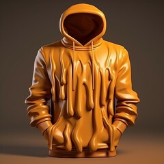 Wall Mural - 3d rendering of hoodie melting, generative ai