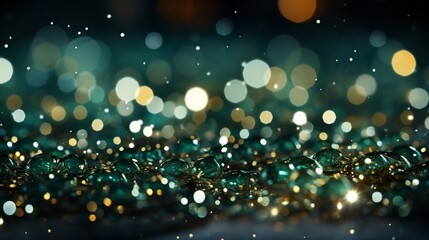 Leinwandbilder - Generative AI : A brilliant blurry Sage Green and Blush background for a festive mood. Template for greeting card for entertainment.