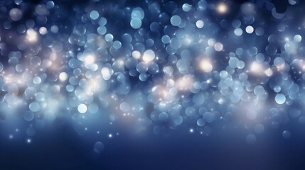 Poster - Generative AI : Abstract blurred soft focus bokeh of bright pastel Navy Blue and Silver color background concept, copy space, Vector illustration